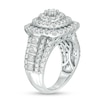 Thumbnail Image 1 of Previously Owned - 2.95 CT. T.W. Diamond Triple Frame Multi-Row Engagement Ring in 10K White Gold