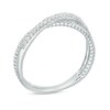 Thumbnail Image 3 of Previously Owned - 0.12 CT. T.W. Diamond Twist Crossover Ring in 10K White Gold
