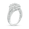 Thumbnail Image 1 of Previously Owned - 1.50 CT. T.W. Quad Princess-Cut Diamond Frame Vintage-Style Bridal Set in 14K White Gold