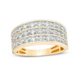 Previously Owned - 1.00 CT. T.W. Diamond Multi-Row Band in 10K Gold