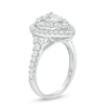 Thumbnail Image 2 of Previously Owned - 1.75 CT. T.W. Pear-Shaped Diamond Double Frame Bridal Set in 14K White Gold (I/I1)