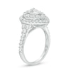 Thumbnail Image 3 of Previously Owned - 1.75 CT. T.W. Pear-Shaped Diamond Double Frame Bridal Set in 14K White Gold (I/I1)