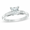 Thumbnail Image 0 of Previously Owned - 1.00 CT. Princess-Cut Diamond Solitaire Crown Royal Engagement Ring in 14K White Gold (I-J/I2)