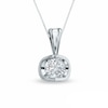 Thumbnail Image 0 of Previously Owned - 0.20 CT. Canadian Diamond Solitaire Tension Pendant in 14K White Gold (I/I2) - 17''