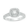 Thumbnail Image 0 of Previously Owned - 0.45 CT. T.W. Princess-Cut Diamond Double Frame Engagement Ring in 14K White Gold