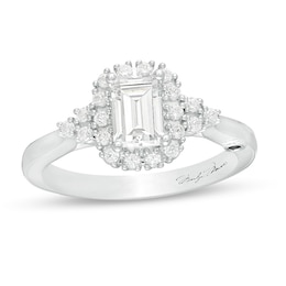 Previously Owned - Marilyn Monroe™ Collection 0.95 CT. T.W. Emerald-Cut Diamond Engagement Ring in 14K White Gold