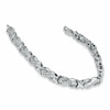 Thumbnail Image 2 of Previously Owned - 0.16 CT. T.W. Diamond Figure 8 and "X" Bracelet in Sterling Silver