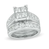 Thumbnail Image 0 of Previously Owned - 3.00 CT. T.W. Quad Princess-Cut Diamond Bridal Set in 14K White Gold