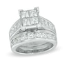 Previously Owned - 3.00 CT. T.W. Quad Princess-Cut Diamond Bridal Set in 14K White Gold