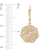 Thumbnail Image 2 of Previously Owned - Unstoppable Love™  0.33 CT. T.W. Diamond Filigree Flower Drop Earrings in 10K Gold