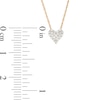 Thumbnail Image 3 of Previously Owned - 0.10 CT. T.W. Diamond Heart Pendant in 10K Gold