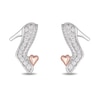 Previously Owned - Enchanted Disney Cinderella 0.086 CT. T.W. Diamond Slipper Earrings in Sterling Silver