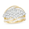 Thumbnail Image 0 of Previously Owned - 2.00 CT. T.W. Composite Diamond Marquise Bypass Ring in 10K Gold