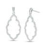 Thumbnail Image 1 of Previously Owned - 0.25 CT. T.W. Diamond Scallop Marquise Drop Earrings in 10K White Gold