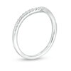 Thumbnail Image 1 of Previously Owned - Adrianna Papell 0.13 CT. T.W. Diamond Contour Wedding Band in 14K White Gold (F/I1)