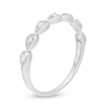 Thumbnail Image 3 of Previously Owned - 0.06 CT. T.W. Diamond Five Stone Sideways Teardrop Frame Wedding Band in 10K Gold