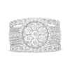 Thumbnail Image 3 of Previously Owned - 3.00 CT. T.W. Composite Diamond Frame Multi-Row Split Shank Engagement Ring in 10K White Gold