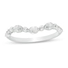 Thumbnail Image 0 of Previously Owned - 0.45 CT. T.W. Oval Diamond Alternating Contour Anniversary Band in 14K White Gold