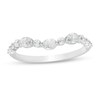 Thumbnail Image 1 of Previously Owned - 0.45 CT. T.W. Oval Diamond Alternating Contour Anniversary Band in 14K White Gold
