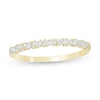 Thumbnail Image 1 of Previously Owned - 0.065 CT. T.W. Baguette and Round Diamond Alternating Anniversary Band in 10K Gold