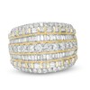 Thumbnail Image 0 of Previously Owned - 2.00 CT. T.W. Baguette and Round Diamond Multi-Row Ring in 10K Gold