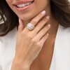 Thumbnail Image 1 of Previously Owned - 2.00 CT. T.W. Baguette and Round Diamond Multi-Row Ring in 10K Gold