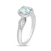 Thumbnail Image 1 of Previously Owned - Enchanted Disney Elsa 6.0mm Aquamarine and 0.18 CT. T.W. Diamond Engagement Ring in 14K White Gold