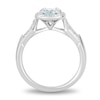 Thumbnail Image 3 of Previously Owned - Enchanted Disney Elsa 6.0mm Aquamarine and 0.18 CT. T.W. Diamond Engagement Ring in 14K White Gold