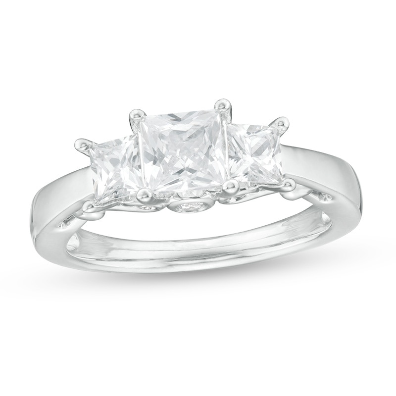 Previously Owned - 1.00 CT. T.W. Princess-Cut Diamond Engagement Ring in 14K White Gold