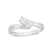 Thumbnail Image 0 of Previously Owned - Ever Us™ 0.32 CT. T.W. Two-Stone Diamond Bypass Ring in 14K White Gold