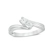 Thumbnail Image 0 of Previously Owned - Ever Us™ 0.32 CT. T.W. Two-Stone Diamond Bypass Ring in 14K White Gold