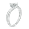 Thumbnail Image 1 of Previously Owned - Ever Us™ 0.32 CT. T.W. Two-Stone Diamond Bypass Ring in 14K White Gold