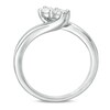 Thumbnail Image 2 of Previously Owned - Ever Us™ 0.32 CT. T.W. Two-Stone Diamond Bypass Ring in 14K White Gold