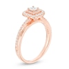 Thumbnail Image 1 of Previously Owned - 0.45 CT. T.W. Princess-Cut Diamond Double Frame Engagement Ring in 14K Rose Gold