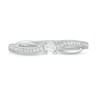 Thumbnail Image 3 of Previously Owned - 0.15 CT. T.W. Diamond Crossover Promise Ring in 10K White Gold