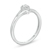 Thumbnail Image 3 of Previously Owned - 0.12 CT. T.W. Diamond Teardrop Frame Promise Ring in 10K White Gold