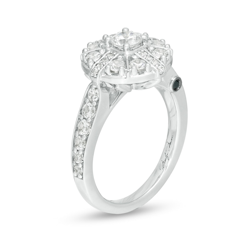 Previously Owned - Marilyn Monroe™ Collection 1.23 CT. T.W. Diamond Frame Engagement Ring in 14K White Gold