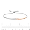 Thumbnail Image 3 of Previously Owned - Love + Be Loved 0.23 CT. T.W. Diamond Bolo Bracelet in Sterling Silver and 10K Rose Gold - 9.5"