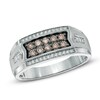 Thumbnail Image 0 of Previously Owned - Men's 0.50 CT. T.W. Champagne and White Diamond Ring in 10K White Gold