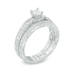 Thumbnail Image 2 of Previously Owned - 0.45 CT. T.W. Princess-Cut Diamond Vintage-Style Bridal Set in 10K White Gold