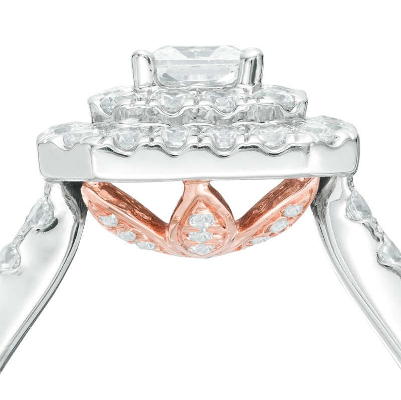 Previously Owned - Love's Destiny by Peoples 1.50 CT. T.W. Princess-Cut Diamond Engagement Ring in 14K Two-Tone Gold