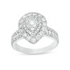 Thumbnail Image 0 of Previously Owned - 1.50 CT. T.W. Diamond Pear-Shaped Double Frame Engagement Ring in 10K White Gold