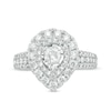 Thumbnail Image 5 of Previously Owned - 1.50 CT. T.W. Diamond Pear-Shaped Double Frame Engagement Ring in 10K White Gold