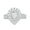 Thumbnail Image 5 of Previously Owned - 1.50 CT. T.W. Diamond Pear-Shaped Double Frame Engagement Ring in 10K White Gold