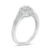 Thumbnail Image 1 of Previously Owned - 0.23 CT. T.W. Composite Diamond Frame Vintage-Style Engagement Ring in 10K White Gold