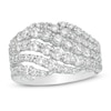 Thumbnail Image 0 of Previously Owned - 2.00 CT. T.W. Diamond Multi-Row Wave Ring in 10K White Gold