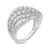 Thumbnail Image 2 of Previously Owned - 2.00 CT. T.W. Diamond Multi-Row Wave Ring in 10K White Gold