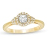 Thumbnail Image 1 of Previously Owned - 0.40 CT. T.W. Diamond Frame Engagement Ring in 10K Gold