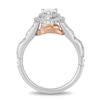Previously Owned - Enchanted Disney Ariel 1.00 CT. T.W. Pear-Shaped Diamond Shell Engagement Ring in 14K Two-Tone Gold