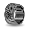 Thumbnail Image 1 of Previously Owned - Enchanted Disney Men's 0.145 CT. T.W. Enhanced Black Diamond Snake Scales Ring in Sterling Silver